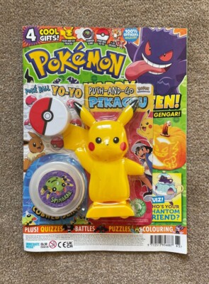 Pokemon Magazine #85 4 Gifts Push-and-go Pikachu, Pokeball Yo-Yo Toy New Sealed