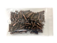MTB Road BMX Bike 7075 Alloy Spoke Nipples 2.0mm 14G 5/8" 100 Pcs Brown