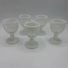 Fenton Hobnail Opalescent 4” Glass Set Of 5 (M)