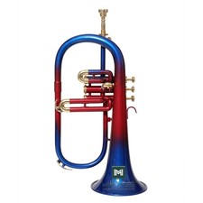 Bb 3 Valve Flugel Horn Brass Instrument Polished Brass Finish With Hard Case