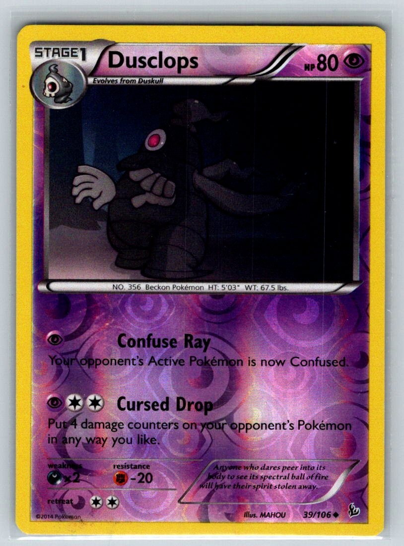 Dusclops 39/106 Flashfire Reverse Holo NM