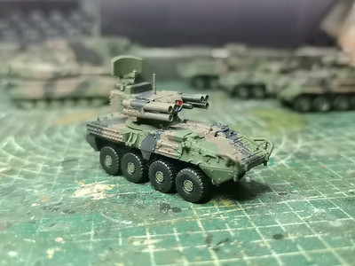 Handmade 3DPrinted 1/144 American STRYKER ADATS Model Finished Product
