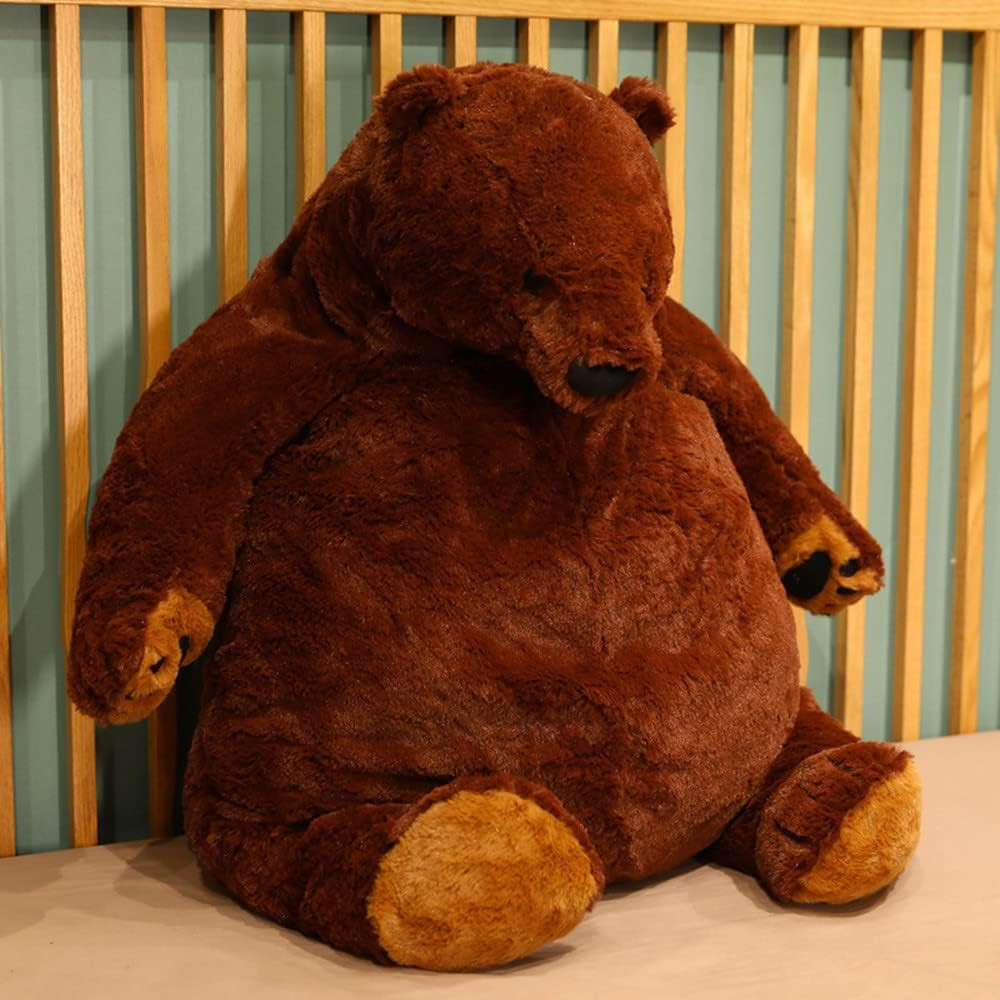 23.6In Dark Brown Teddy Bear Plush Toy Simulation Djungelskog Teddy Bear Stuffed