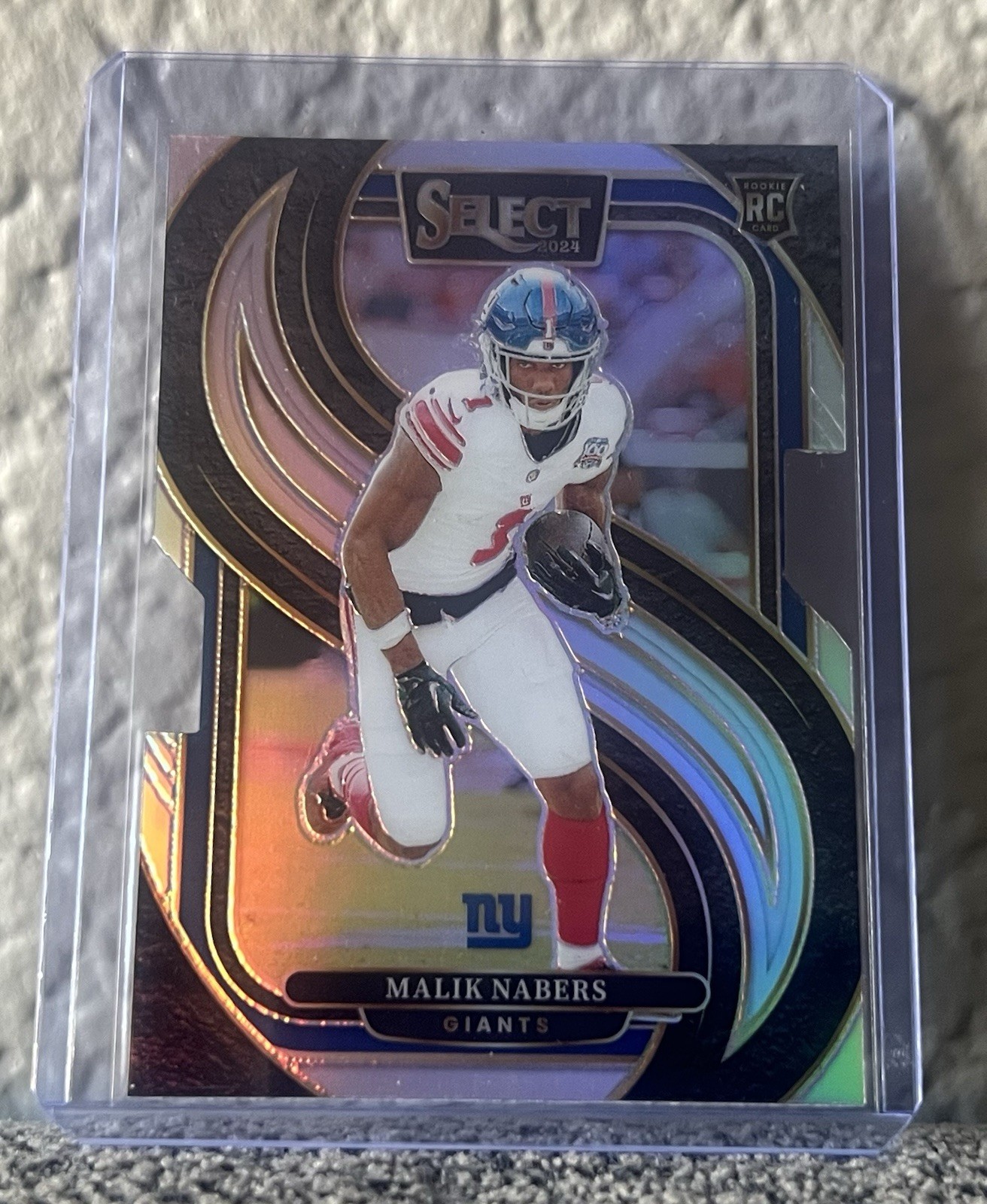 2024 Panini Select - Premier Level Malik Nabers #116 Silver Prizm Die-Cut (RC)