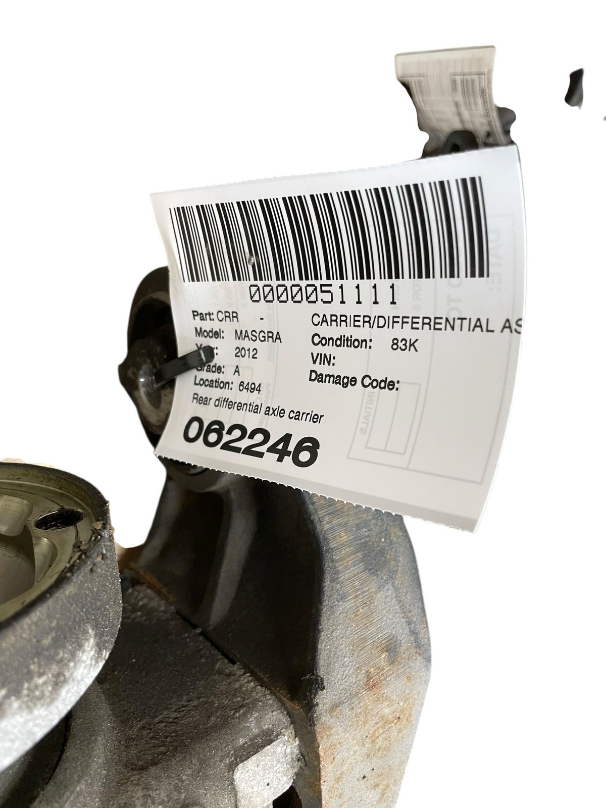 2008 - 2016 MASERATI GRANTURISMO 4.7L RWD OEM REAR DIFFERENTIAL AXLE CARRIER