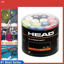 Tennis Racquet Overgrip 60 Pack Assorted Colors Tacky Elastomer Sweat Absorbing