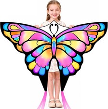Simxkai Butterfly Kite for Kids Adults, Easy to Fly Blue Big Kite for Beginner