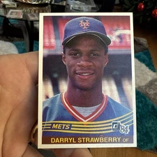 1984 Donruss #68 Darryl Strawberry New York Mets Rookie Card RC Stunner Razor Sh