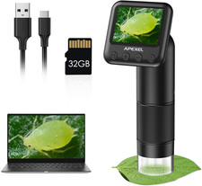 APEXEL 800X Handheld Digital Microscope with 2  LCD Screen, Pocket Portable Micr