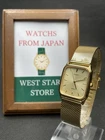 [Near Mint] Vintage SEIKO SPIRIT 5E31-5B50 Gold Rectangle Men's Quartz JAPAN