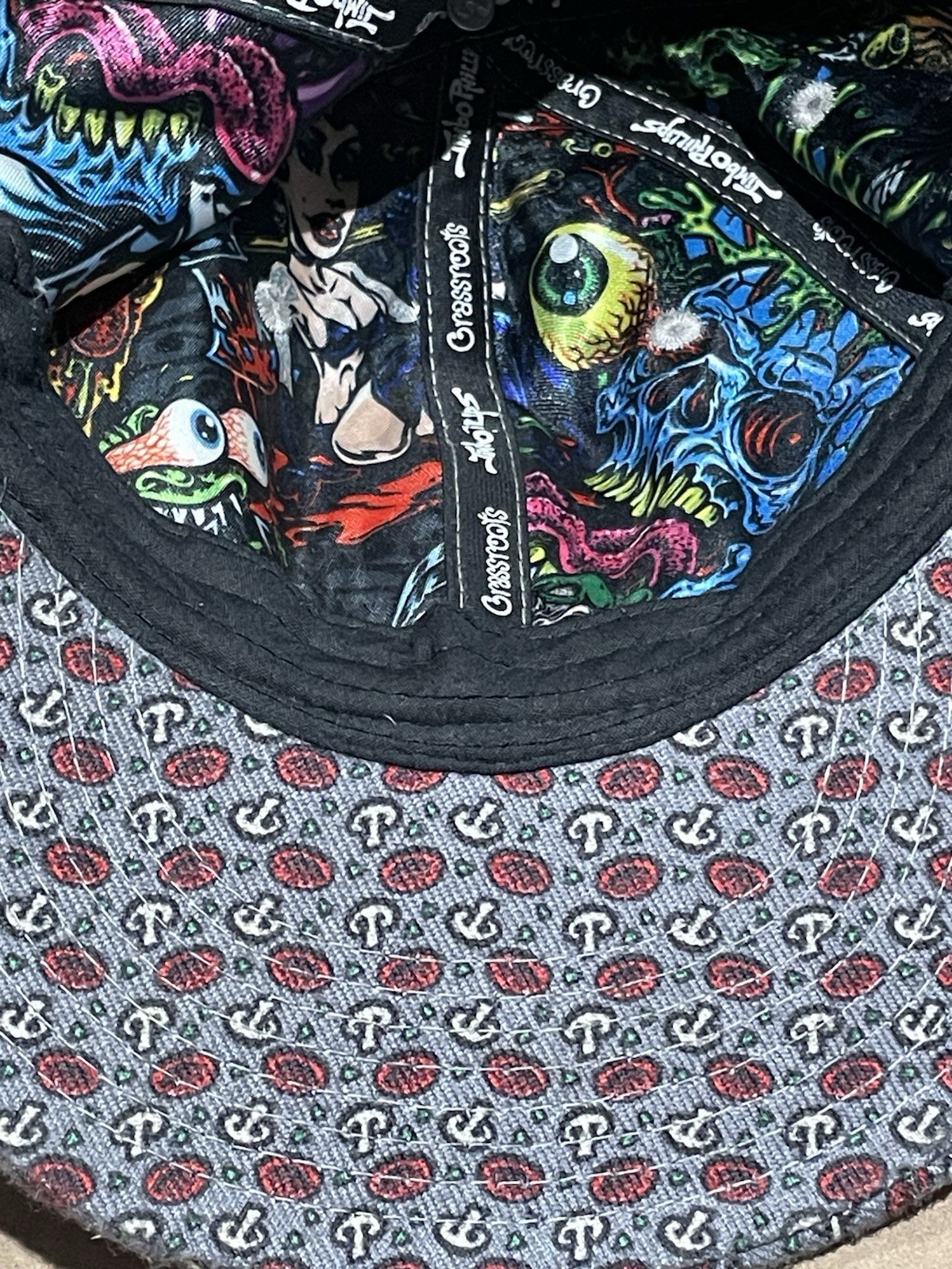 Grassroots California Limited Edition Hats Timbo Phillips Red Eye  Size 7 1/2