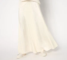 Peace Love World Women's Petite Skirt PS Label Satin White A615071