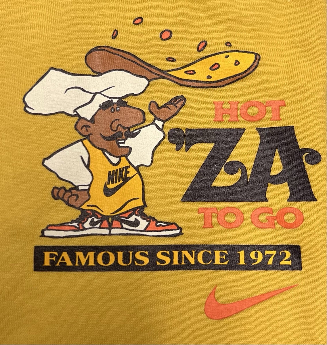 Nike New York City NYC Jordan 1 Pizza Hot Za To Go T-Shirt Men XL