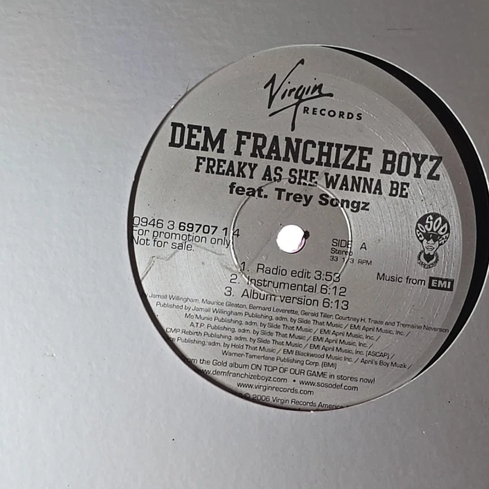Dem Franchize Boyz–Franchise Boys–2004 So So Def/Virgin–SPRO 7087 12" Vinyl  - Image 3 of 3