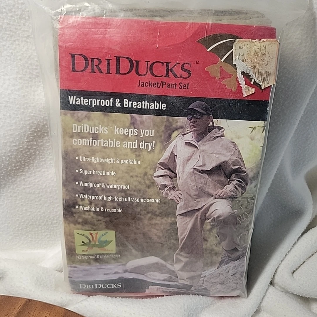 Driducks Waterproof Windproof Breathable Rain Suit Jacket/Pant Set Khaki Size M
Opens in a new windo