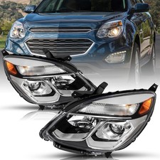 2016 2017 Equinox Halogen Projector Headlights Replacement Pair OE Style LH RH