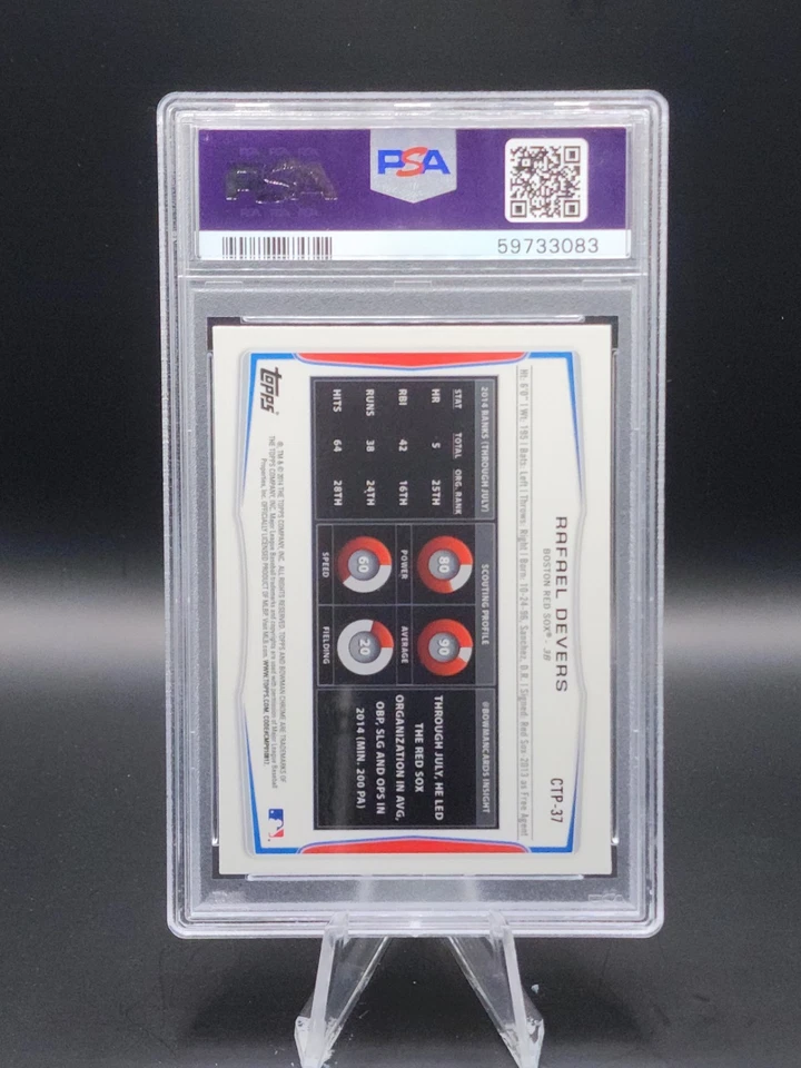 Bowman Draft 2014 cromo primer refractor Rafael Devers PSA 10 Boston Red Sox  Foto 2 de 2