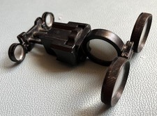 Boussole - Loupe binoculaire - miroir, pliante, ancienne, Fait en Italie