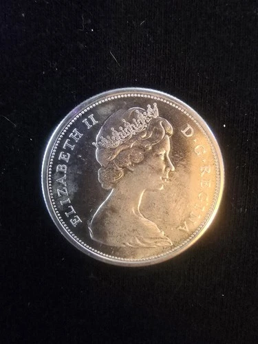 1965 - Canada silver half dollar - Canadian 50 cent coin 80% Silver
