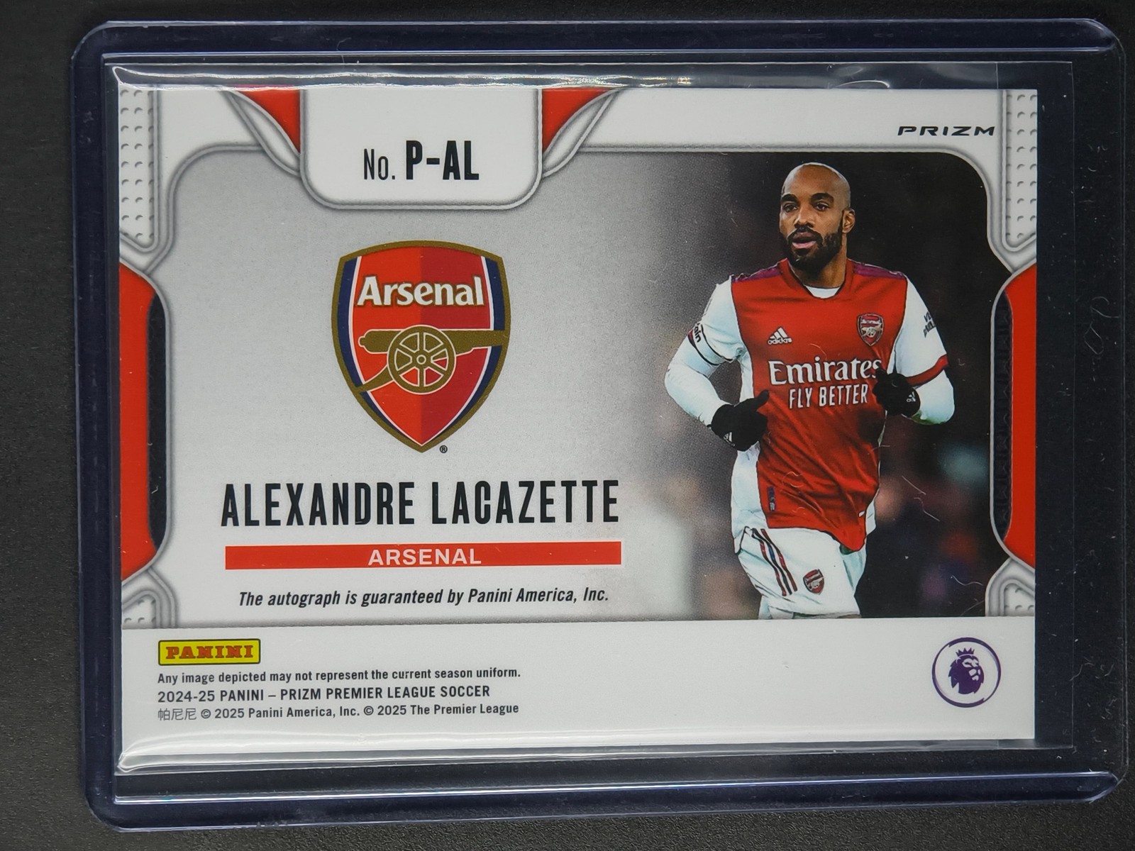 Alexandre Lacazette 2024-25 Prizm Premier League Penmanship Auto Choice [9hk view 2