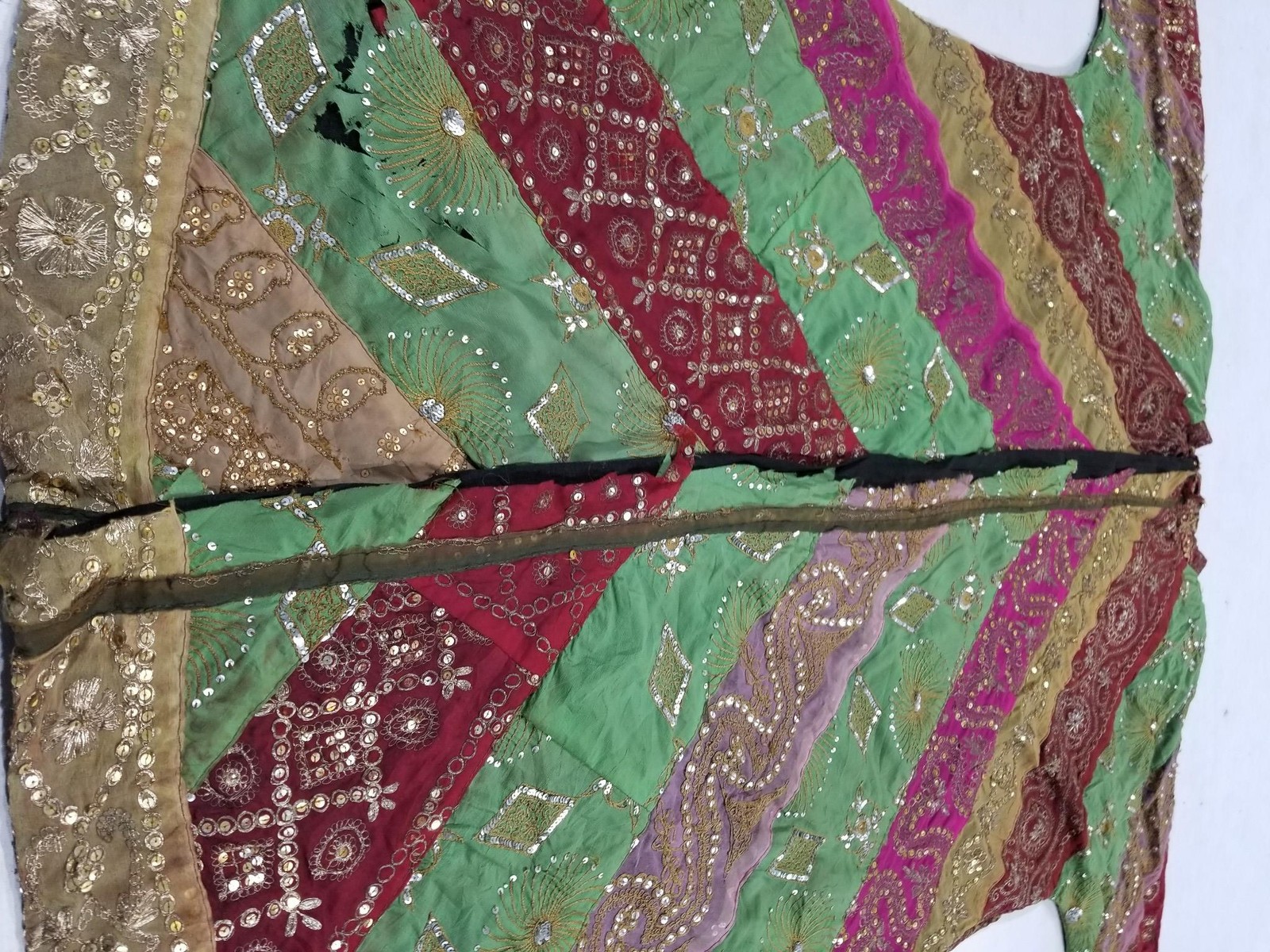 Antique Traditional Indian Patchwork Embroidered … - image 7