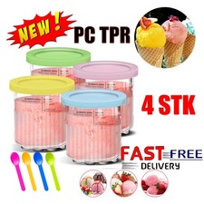 4 Behälter PC TPR Eisbecher für Ninja Cream...