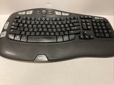Logitech K350 ( Y-RBN90 ) Wireless Comfort Wave Ergonomic Keyboard TESTED NO USB
