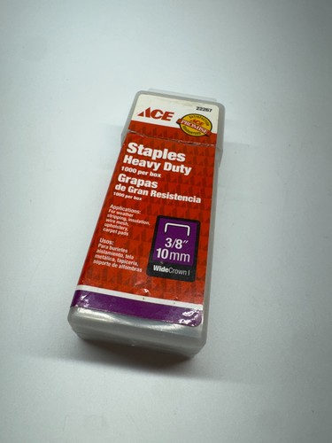 ACE HARDWARE 3/8" (10mm) Heavy Duty Staples, 958 pk. 22267 Open Box