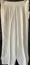 Joie linen blend high waist wide leg front pleat pants Sz S relaxed fit S/M NWT