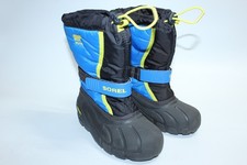 SOREL Flurry Youth Kids Insulated Winter Waterproof Snow Boots Blue-Black Size 1