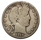 1910 Barber Quarter Silver US Coin Better Date VG-F Detail #1055