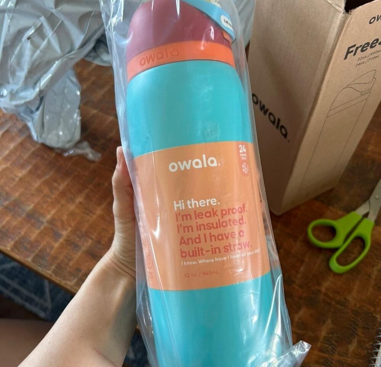 Owala FreeSip Insulated Stainless Steel Water Bottle  Straw Travel 32oz 24oz