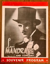 Programa Mágico Souvenir Leon Mandrake and Company Años 50 (Autografiado) De Colección