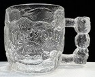 Vintage/1993 McDonald's Flintstones RocDonals's 3D Clear Glass Mug/Cup — photo 1