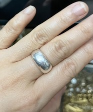 Vintage 925 Sterling Silver Wide Band Ring 5.5  