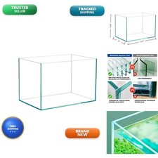 BEGONDIS 9.5 Gal Rimless Low Iron Glass Aquarium Tank 17.7" x 11" x 11.8"