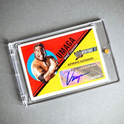 2006 WWE Topps Heritage II Umaga Auto Wrestling Karte Autogramm