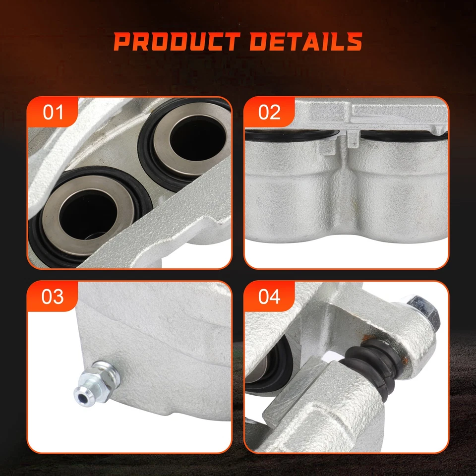 Brake Rear Calipers For 01-2010 Chevrolet Silverado 2500 HD 2003-2009 Hummer H2 - Image 3 of 4