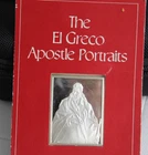 El Greco Apostle Portrait Proof Fine Sterling Silver Bar Franklin Mint St James