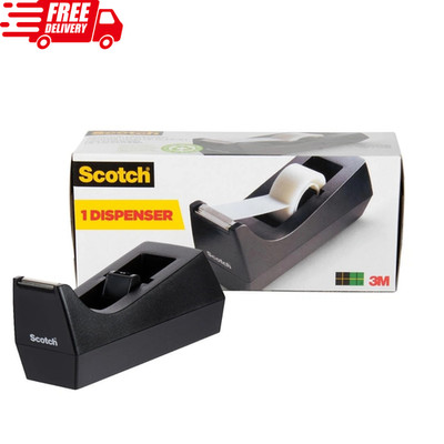 Scotch Desktop Tape Dispenser Black   1 in. Core, Eco Design, 1 Count, C38 Model