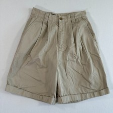 Vintage 90s Eddie Bauer Safari Shorts Womens Size 6 Khaki Canvas