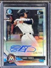 Torres, Chris - 2018 Bowman Chrome - Refractor - Autograph - 100/499 -INV