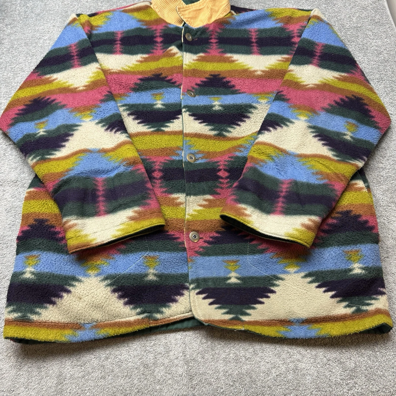 Vintage Current Seen Aztec Southwestern Pattern Button Reversible Jacket Medium image 2