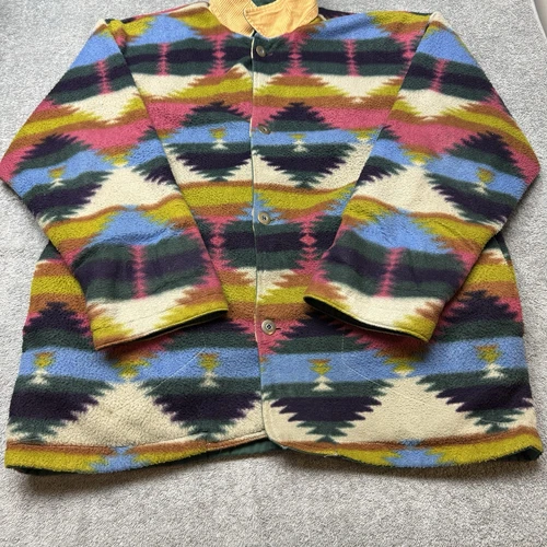 Vintage Current Seen Aztec Southwestern Pattern Button Reversible Jacket Medium image 2