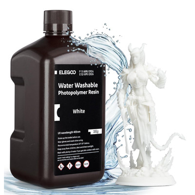 Wasser waschbares Resin 405nm Weiß 2kg 3D Drucker UV Harz fuer LCD DLP MSLA