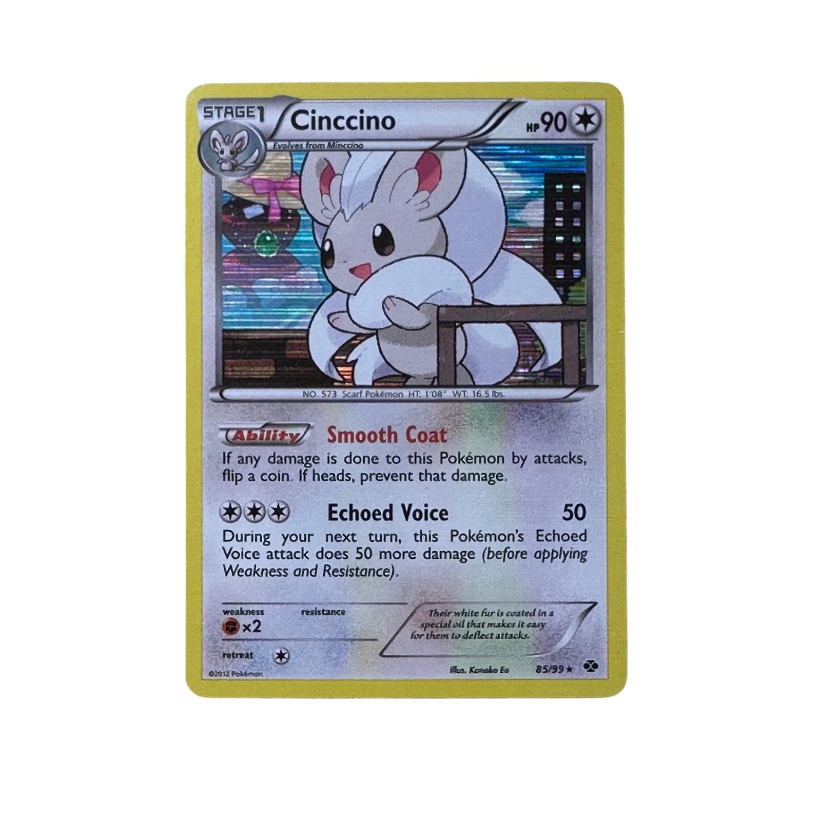 Cinccino 85/99 Rare Pokemon Card Emerging Powers TCG 2012 MP/LP