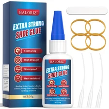 Shoe Glue 30g Instant Glue Sole Repair Heavy Duty Quick Dry & Strong Adhesive...