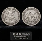 1854-O Seated Liberty Half Dollar .50 VG+++ Nice Original Fine F