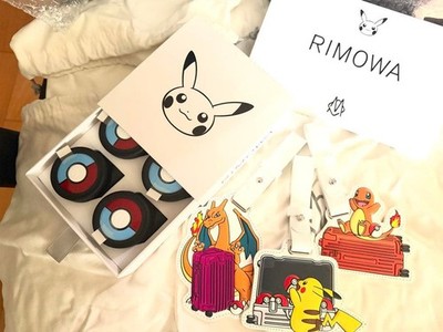 Set of 4】RIMOWA × Pokémon Pikachu Charizard Charmander Tags +