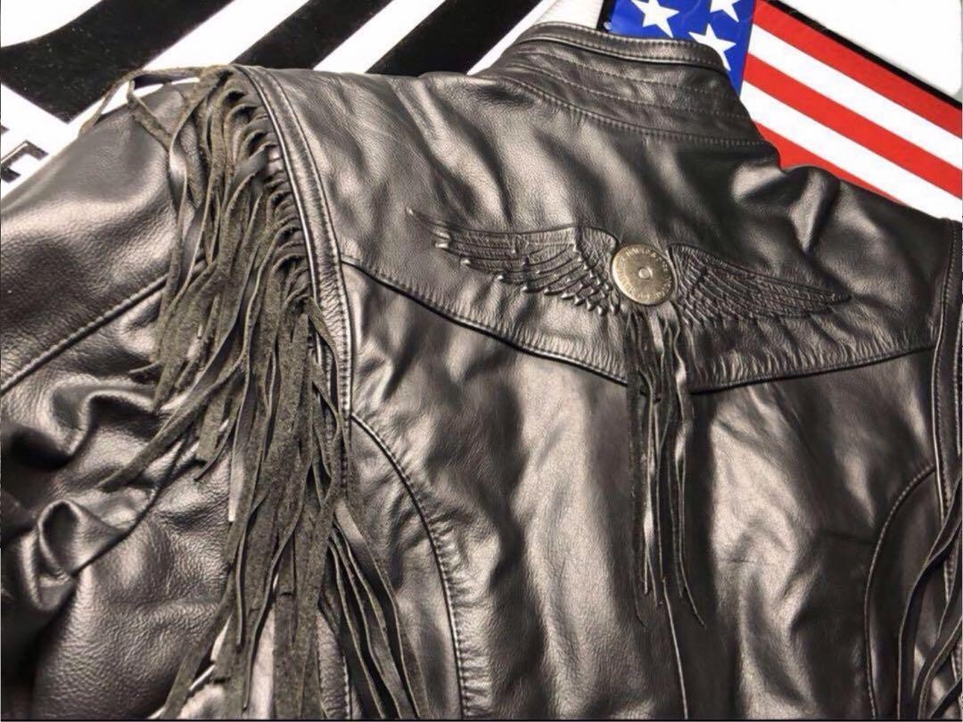 [Rare] HARLEY-DAVIDSON Willie G Design Leather Riders Jacket [WL/Black] From JP image 5